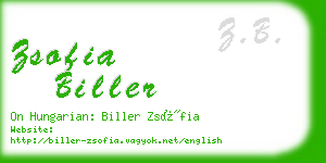 zsofia biller business card